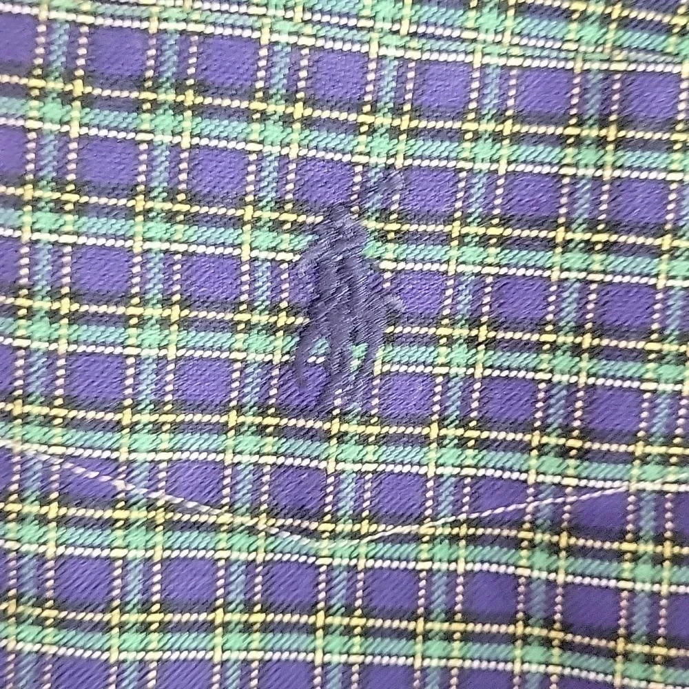 POLO Ralph Lauren Big Shirt Button down Purple & Green cotton